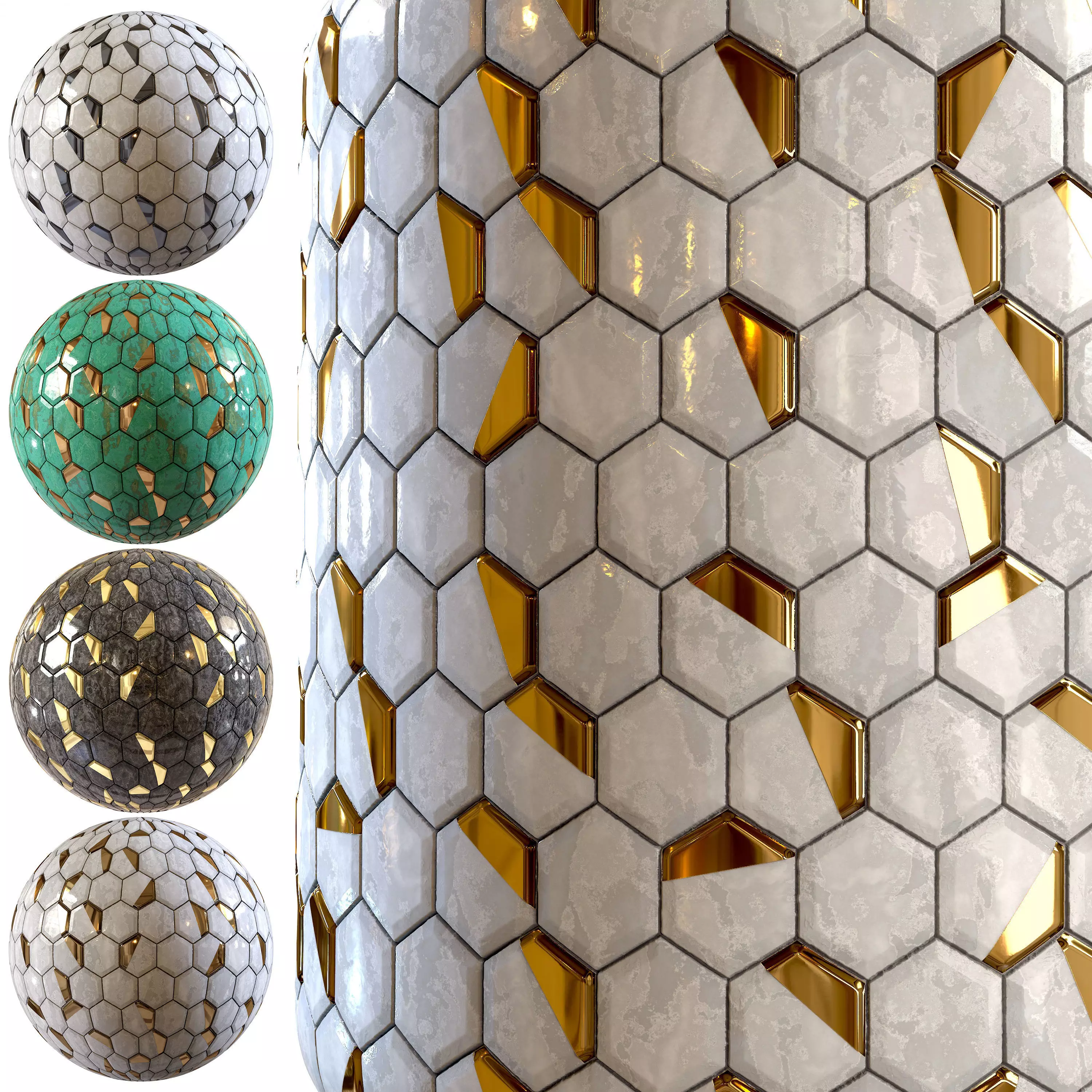 steel and marble tile PBR texture 002 Texture_0