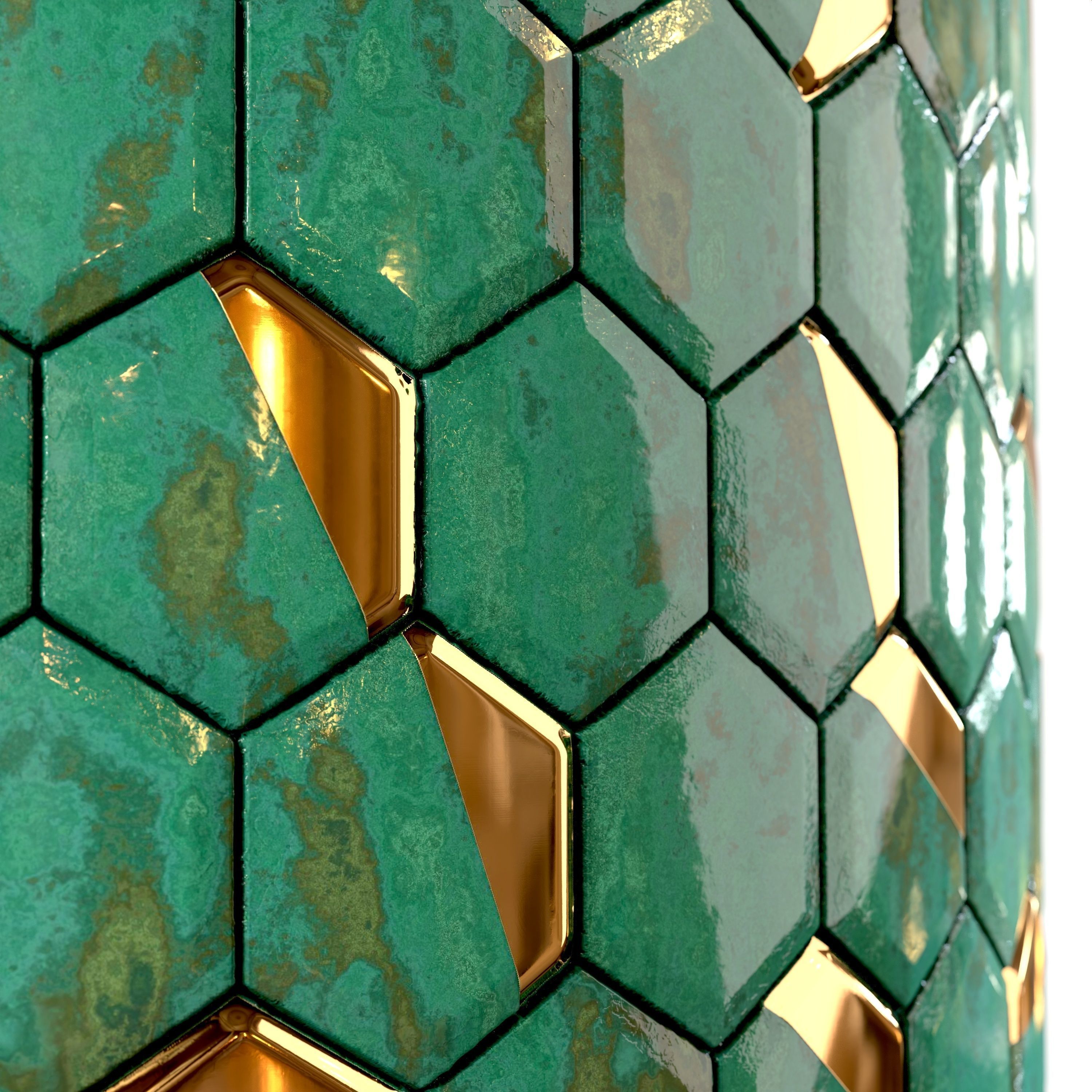 steel and marble tile PBR texture 002 Texture_4