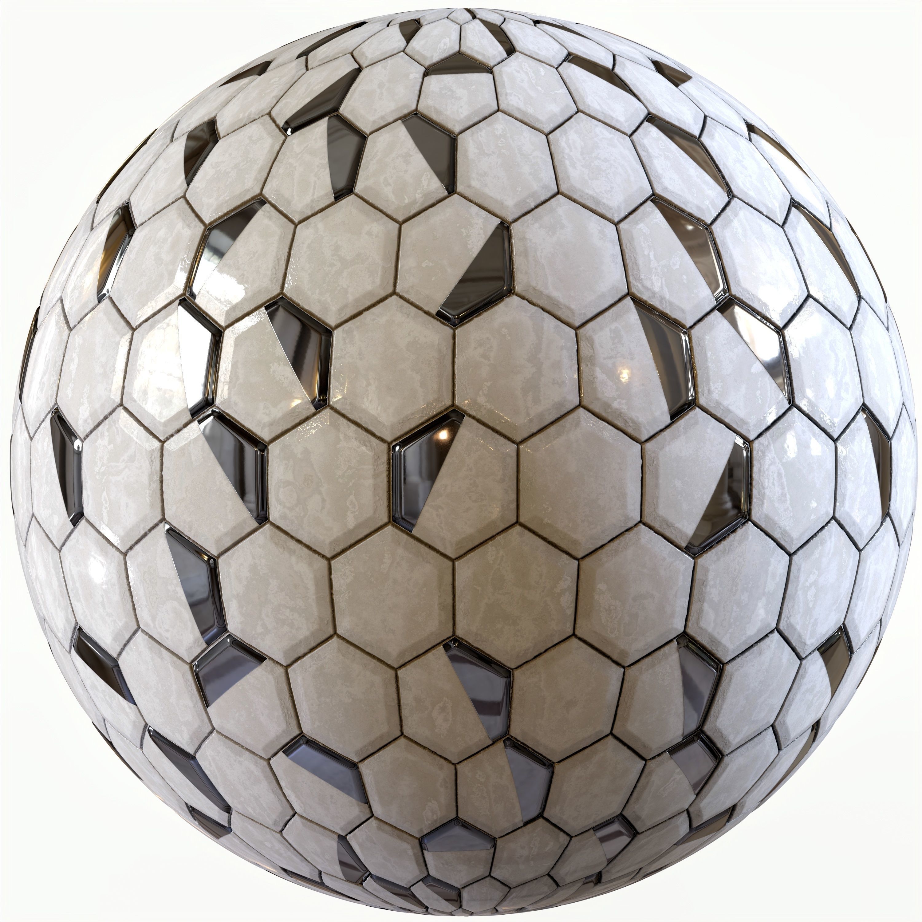 steel and marble tile PBR texture 002 Texture_5