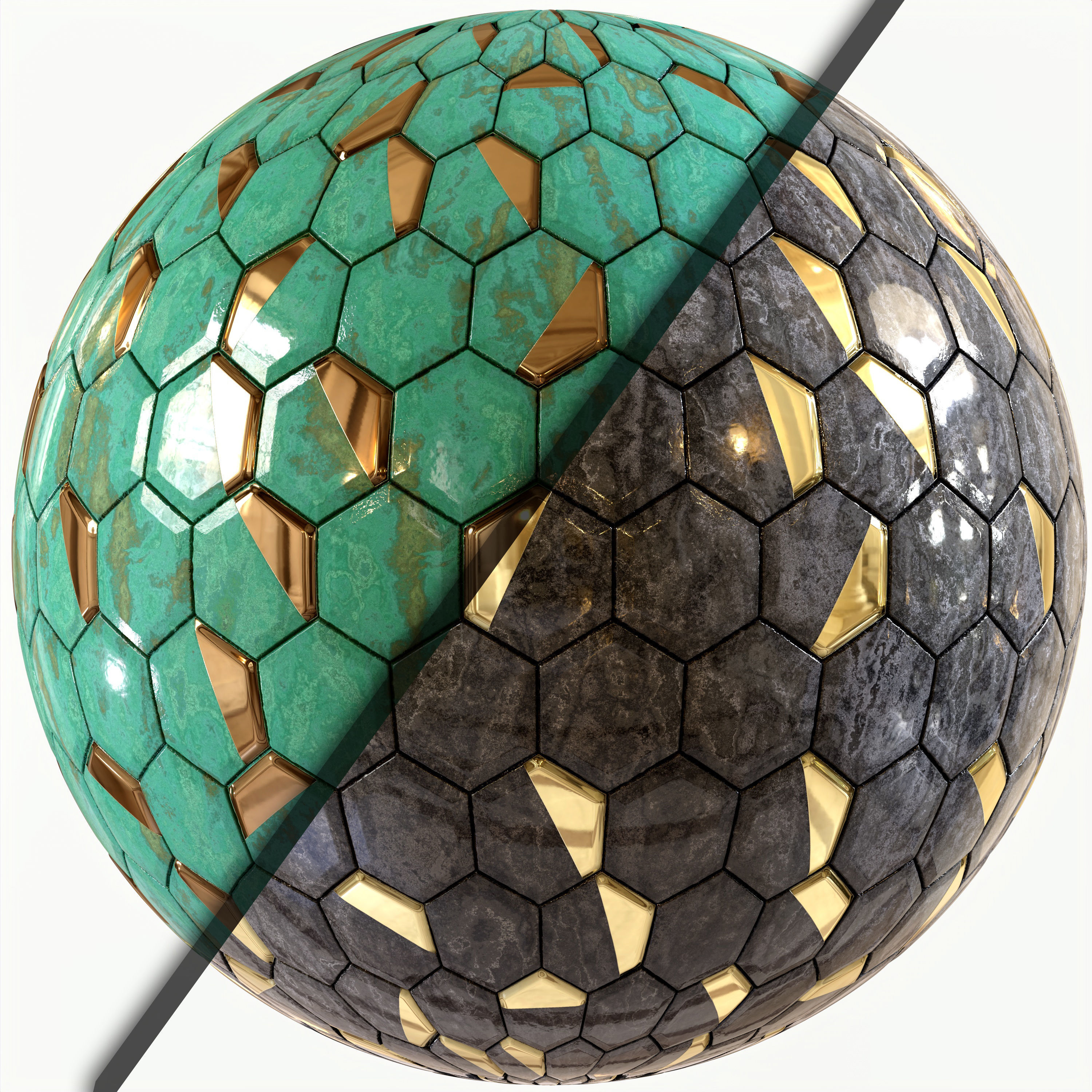 steel and marble tile PBR texture 002 Texture_13