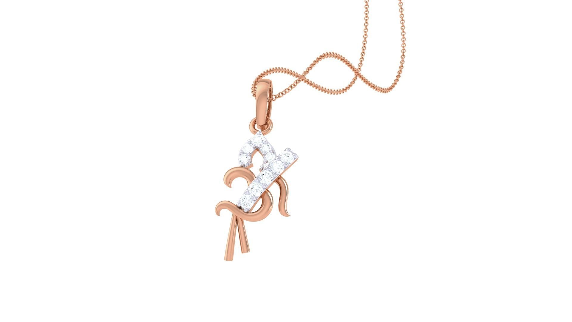 Spiritual Om Pendant 3D print model_6