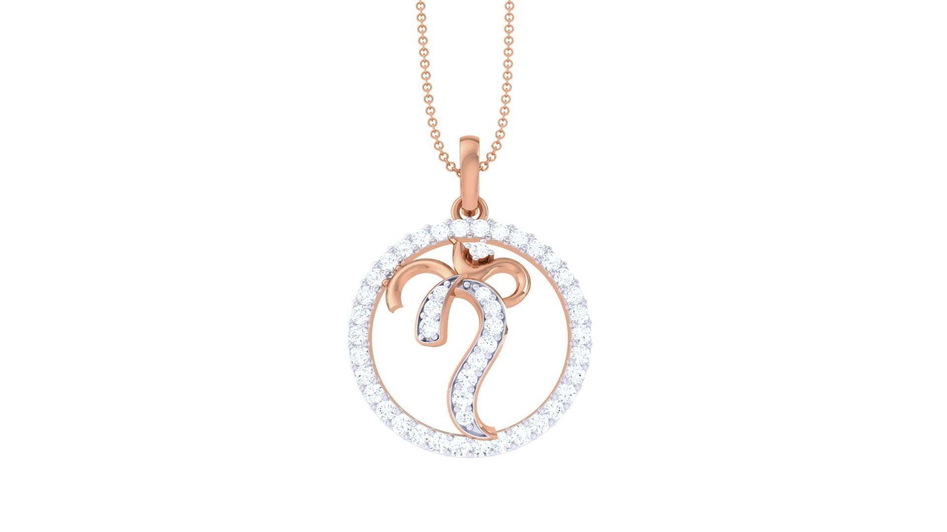 Spiritual Om Pendant 3D print model_9