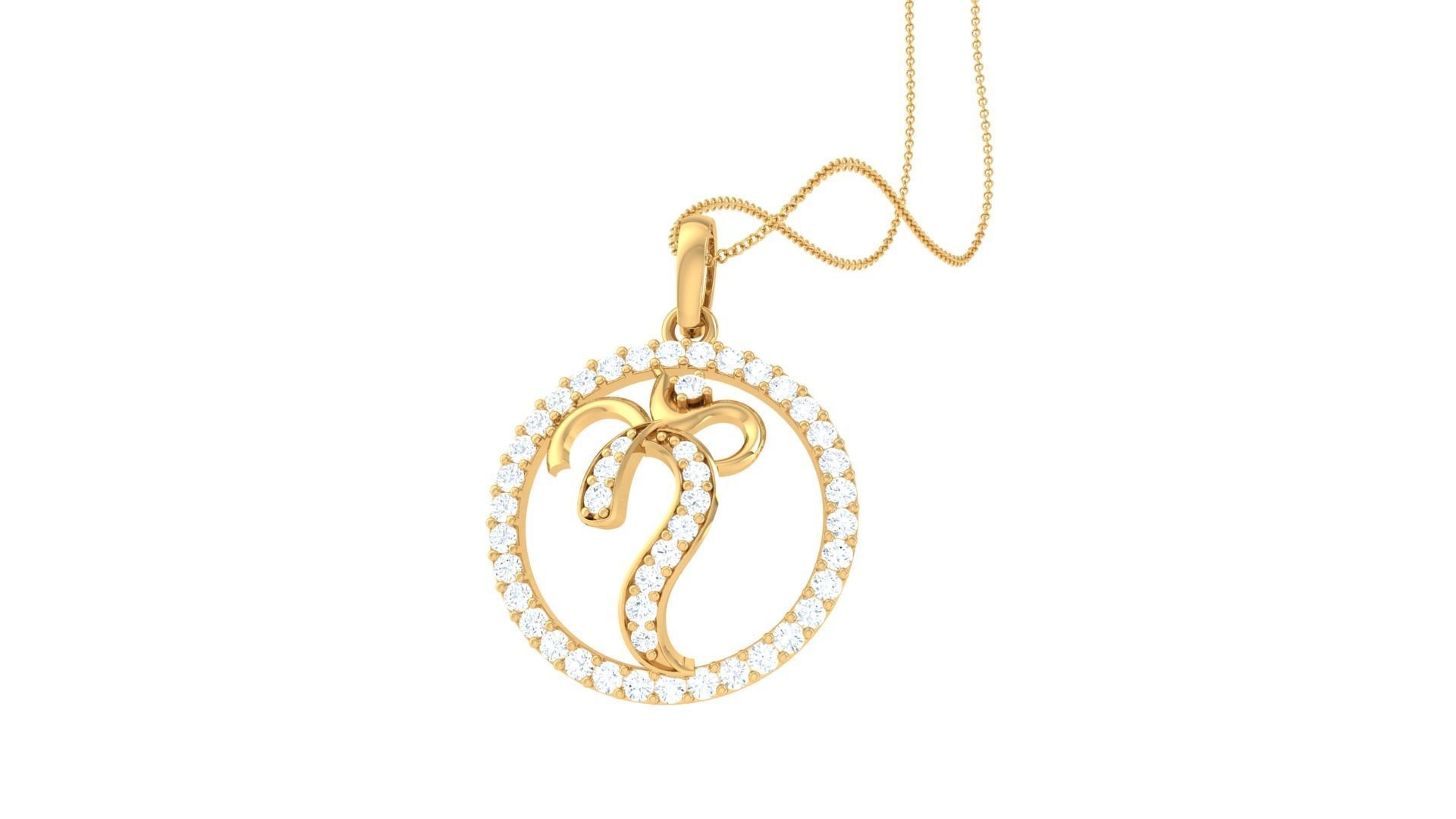 Spiritual Om Pendant 3D print model_2