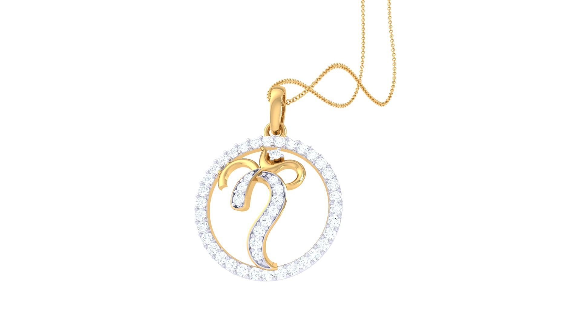 Spiritual Om Pendant 3D print model_4