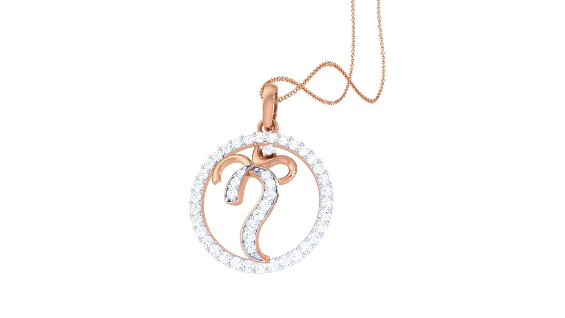 Spiritual Om Pendant 3D print model_5