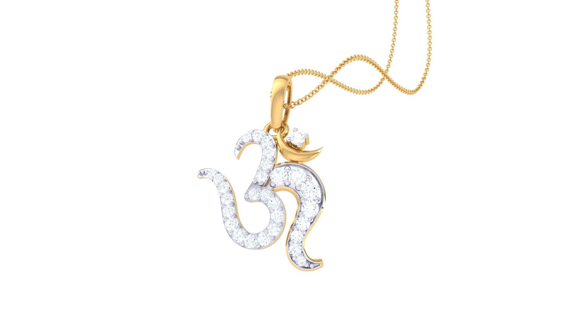 Spiritual Om Pendant 3D print model_4