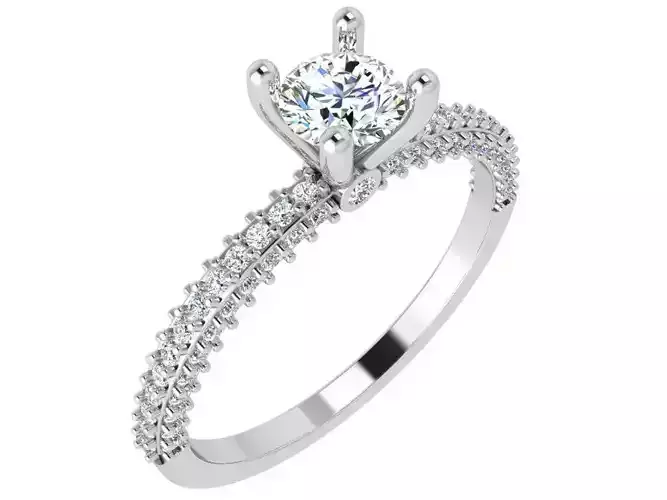 Peg Setting Round Diamond Ring 4829