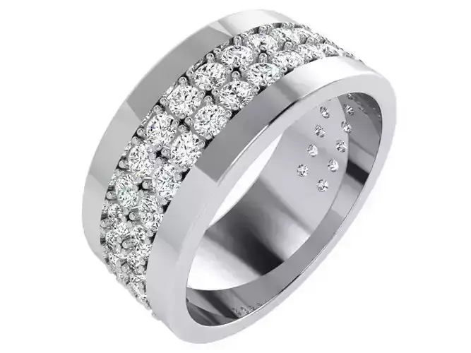 Two Row Diamond Ring 4834