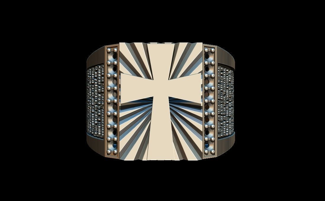 Cross ring - credo ring 3D print model_6