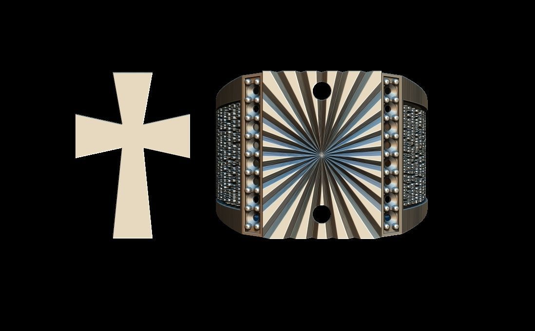Cross ring - credo ring 3D print model_4