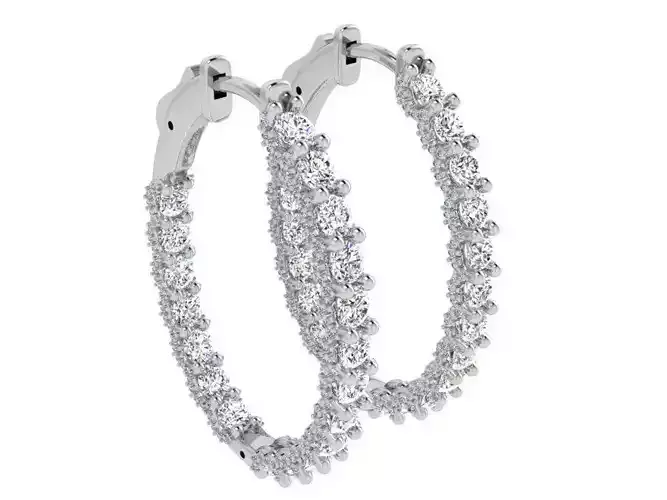 Diamond Hoop Earring 4835