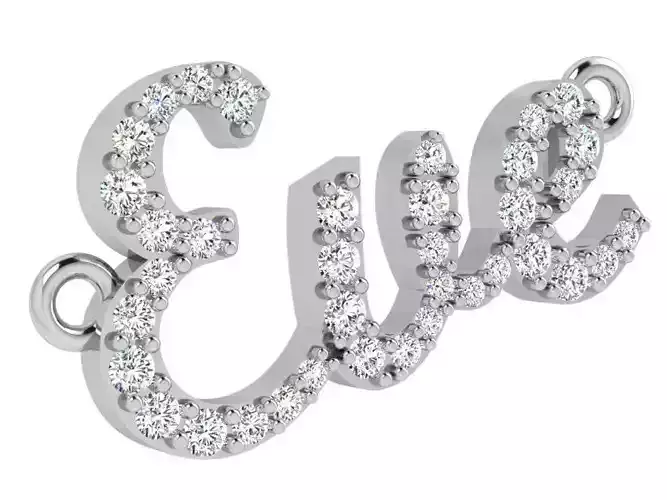Eve Diamond Name Pendant 4837 3D print model