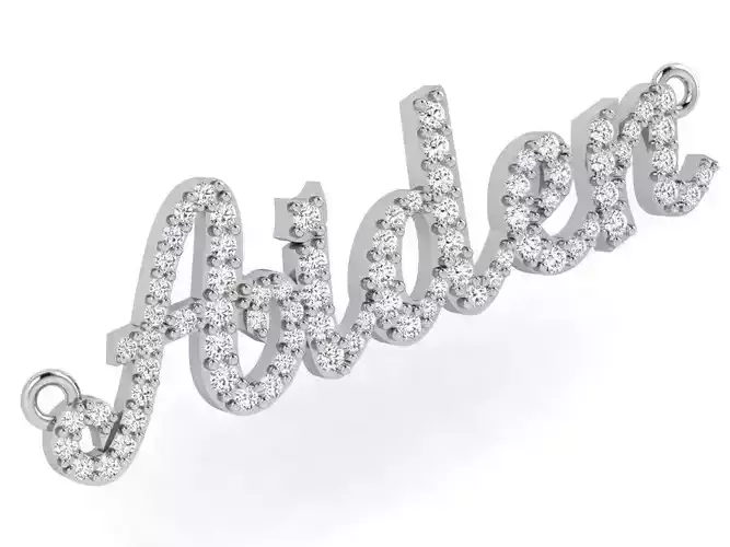 Aiden Name Diamond Pendant 4838