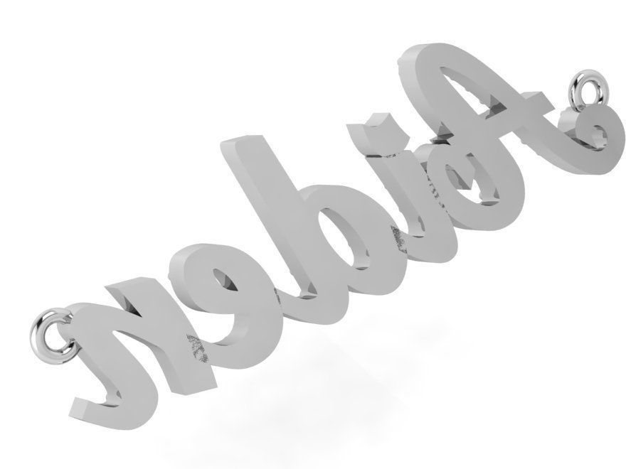 Aiden Name Diamond Pendant 4838 3D print model_3