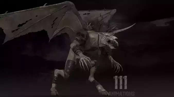 Ghostwing Rigged Game Ready Low-poly 3D model
