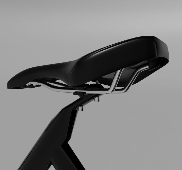 Modern black and white pedicab 3D model_12