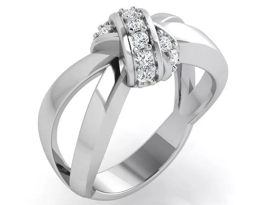 Knot Diamond Ring 4843 3D print model