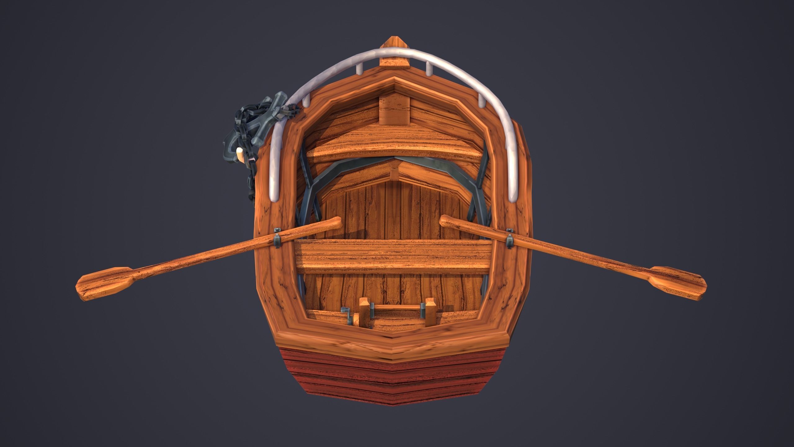 Emberlight Stylized Boat Low-poly 3D model_5