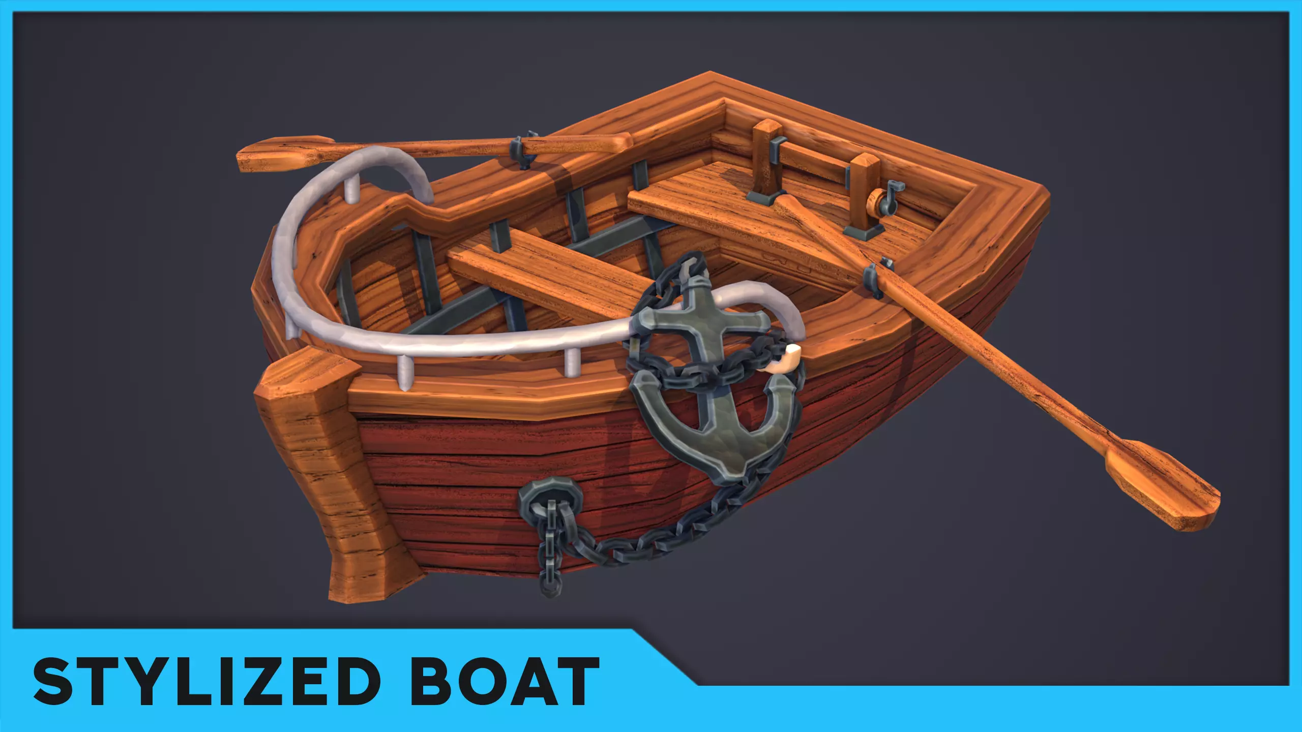 Emberlight Stylized Boat Low-poly 3D model_0