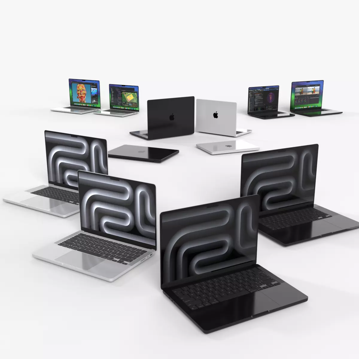 Apple MacBook Pro 2023 14 and 16 3D model