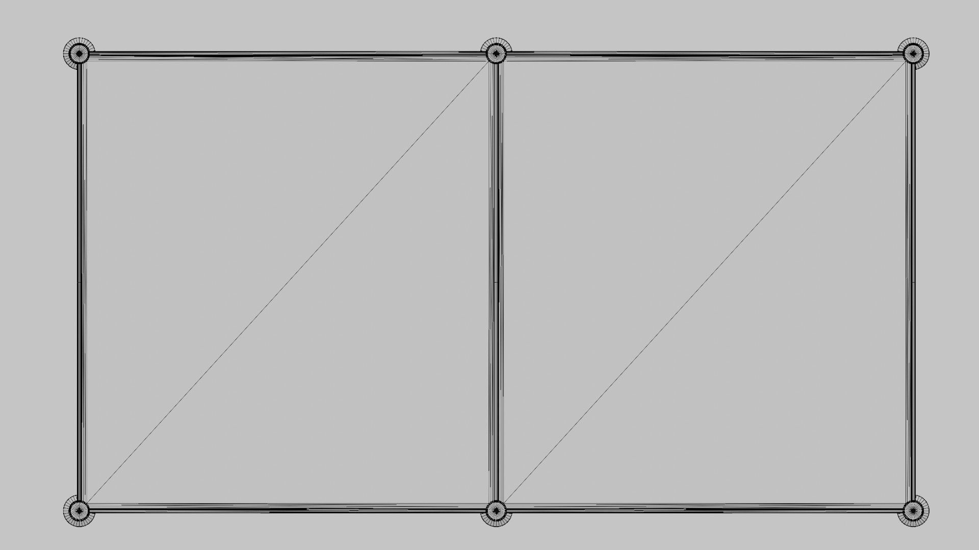 Chrome Wire Shelving Unit Low-poly 3D model_10