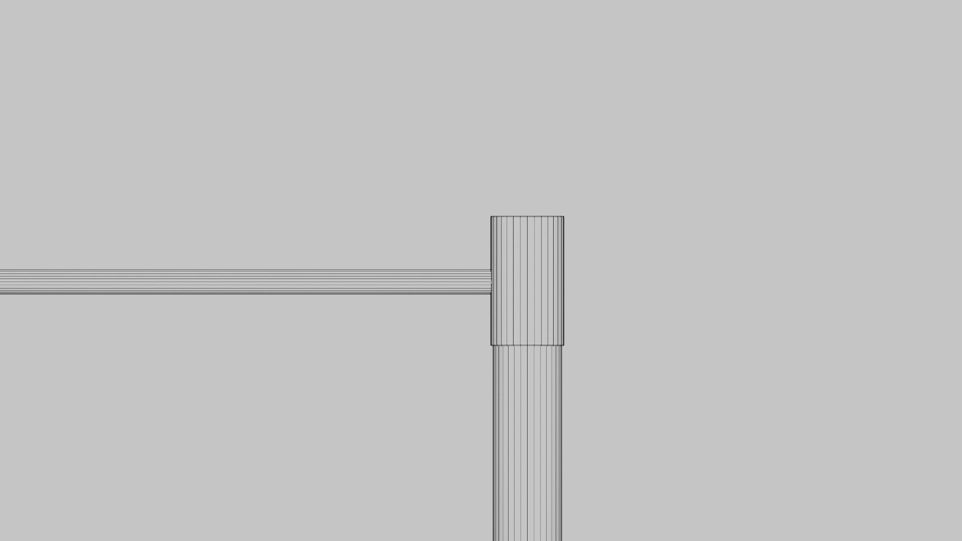 Chrome Wire Shelving Unit Low-poly 3D model_11