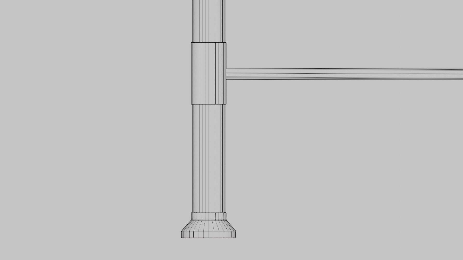 Chrome Wire Shelving Unit Low-poly 3D model_9