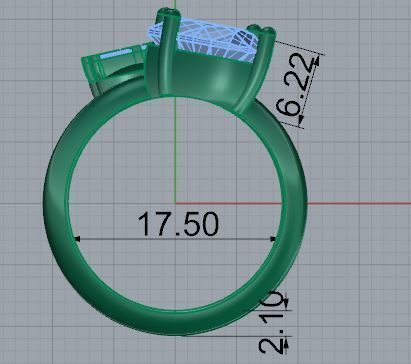 Spiral Ring With Heart Diamond 4846 3D print model_5