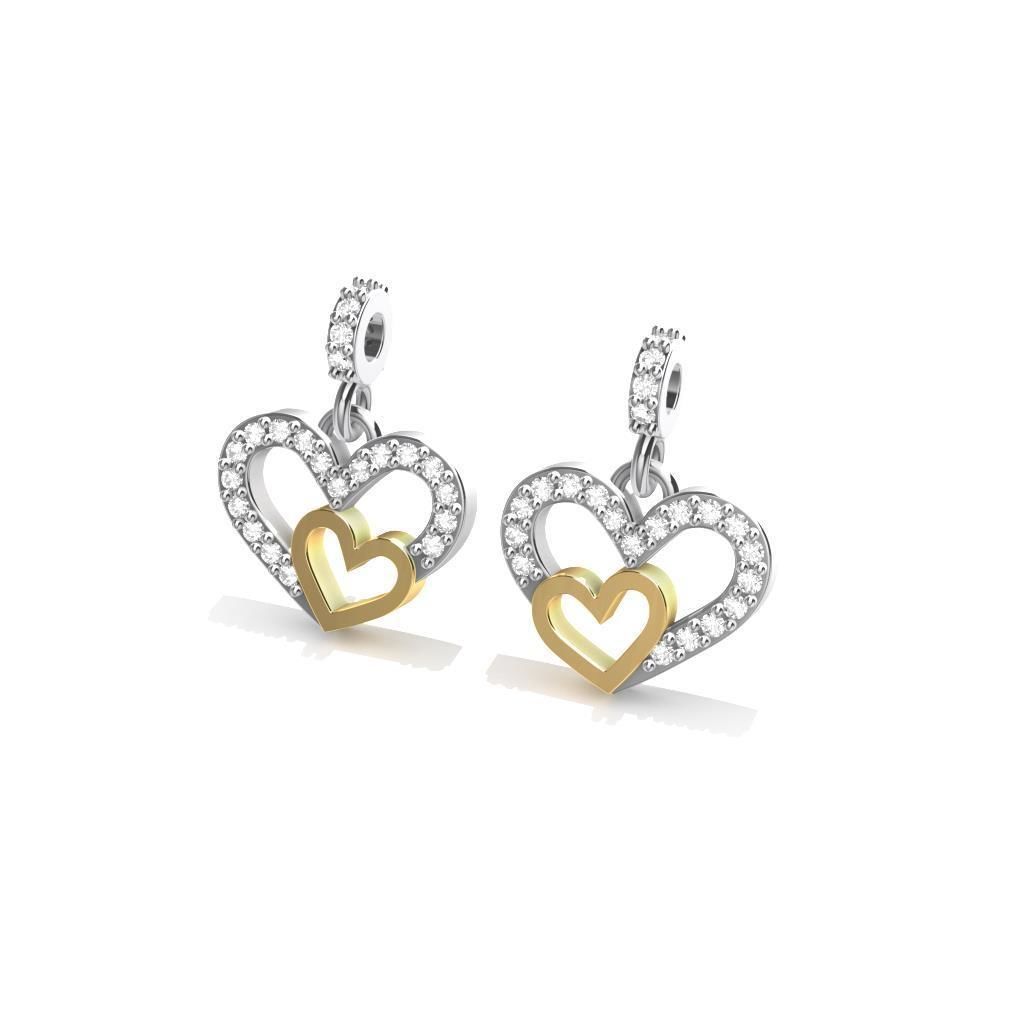 Heart charm 3D print model_3