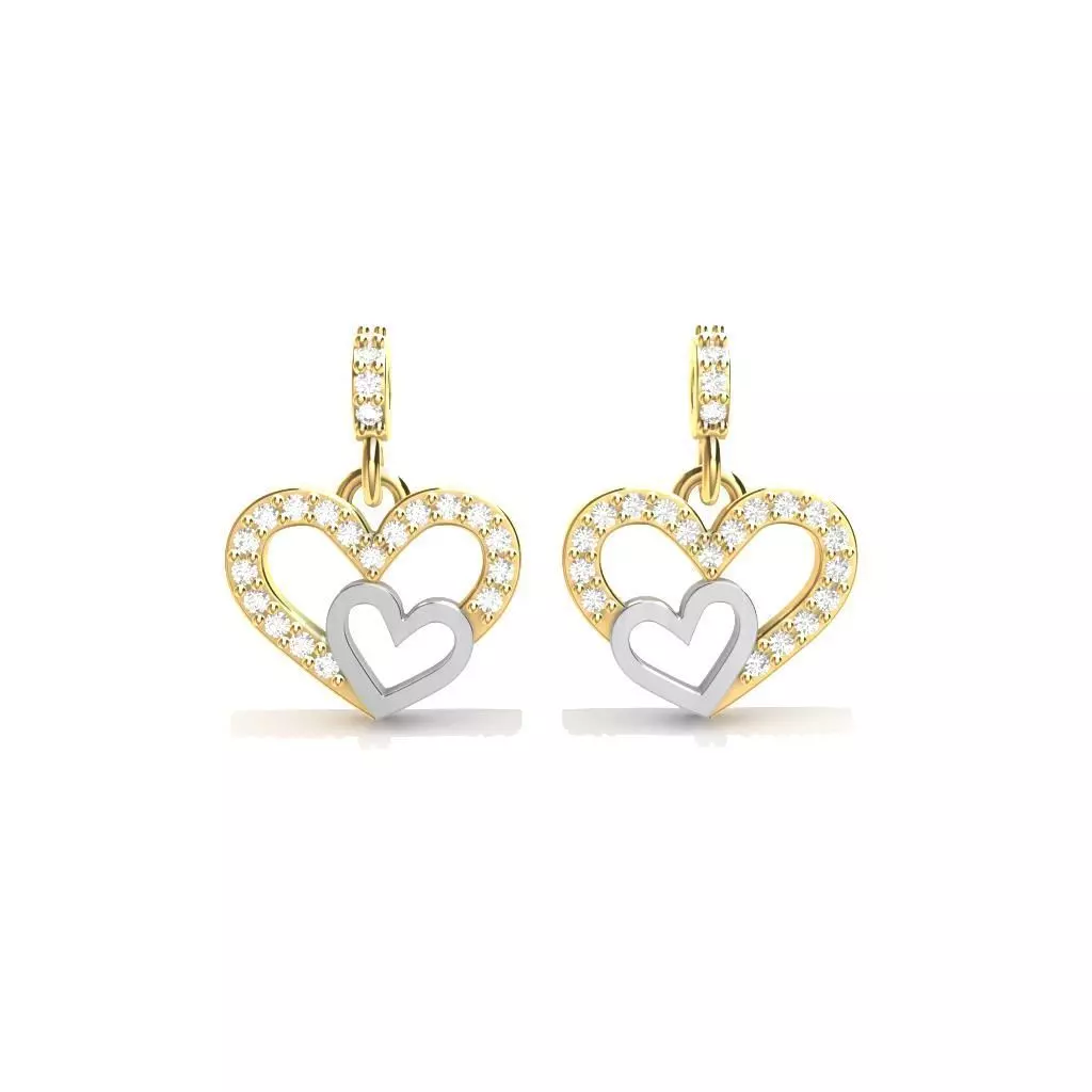 Heart charm 3D print model_0