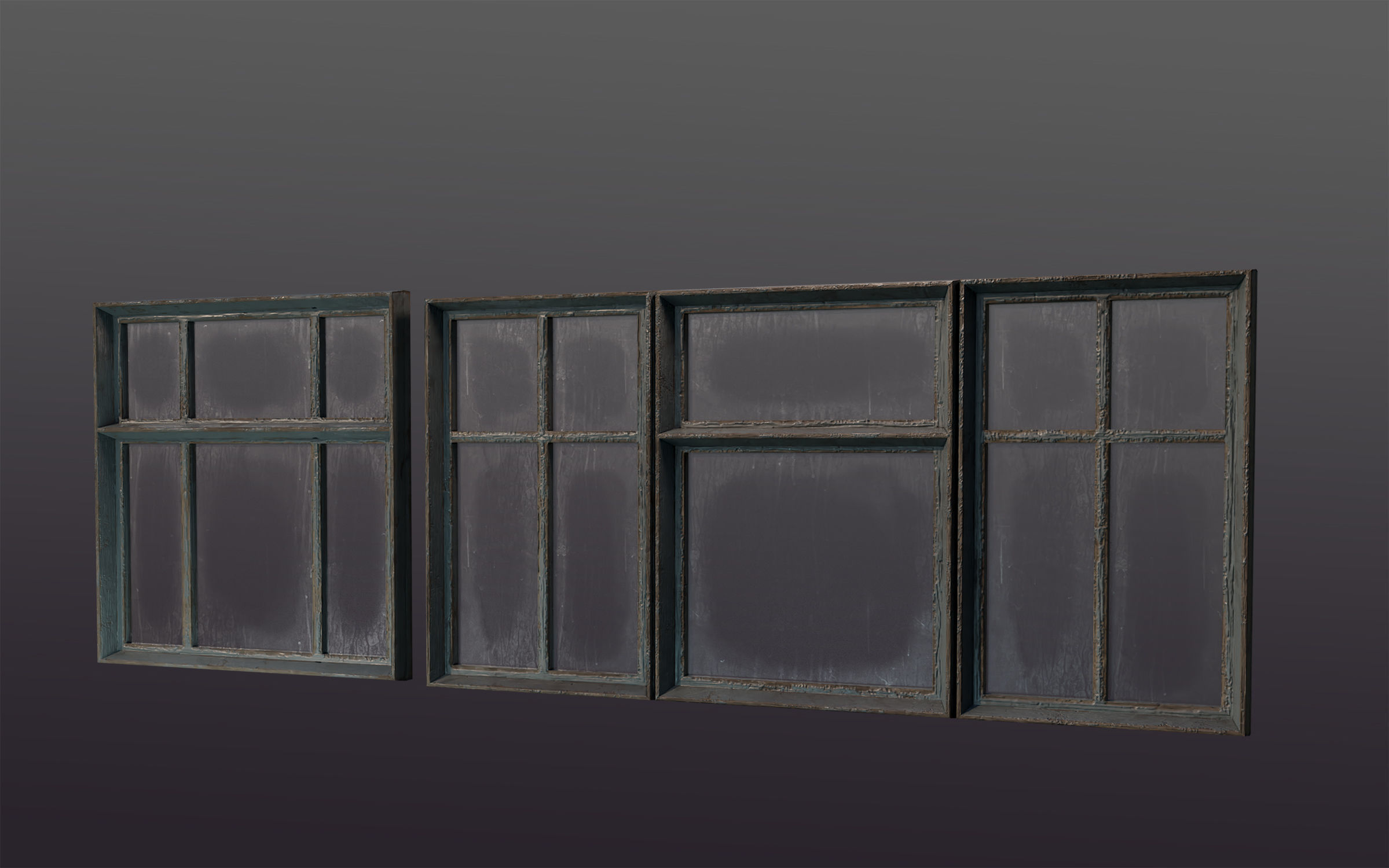 20 old windows pack Low-poly 3D model_58