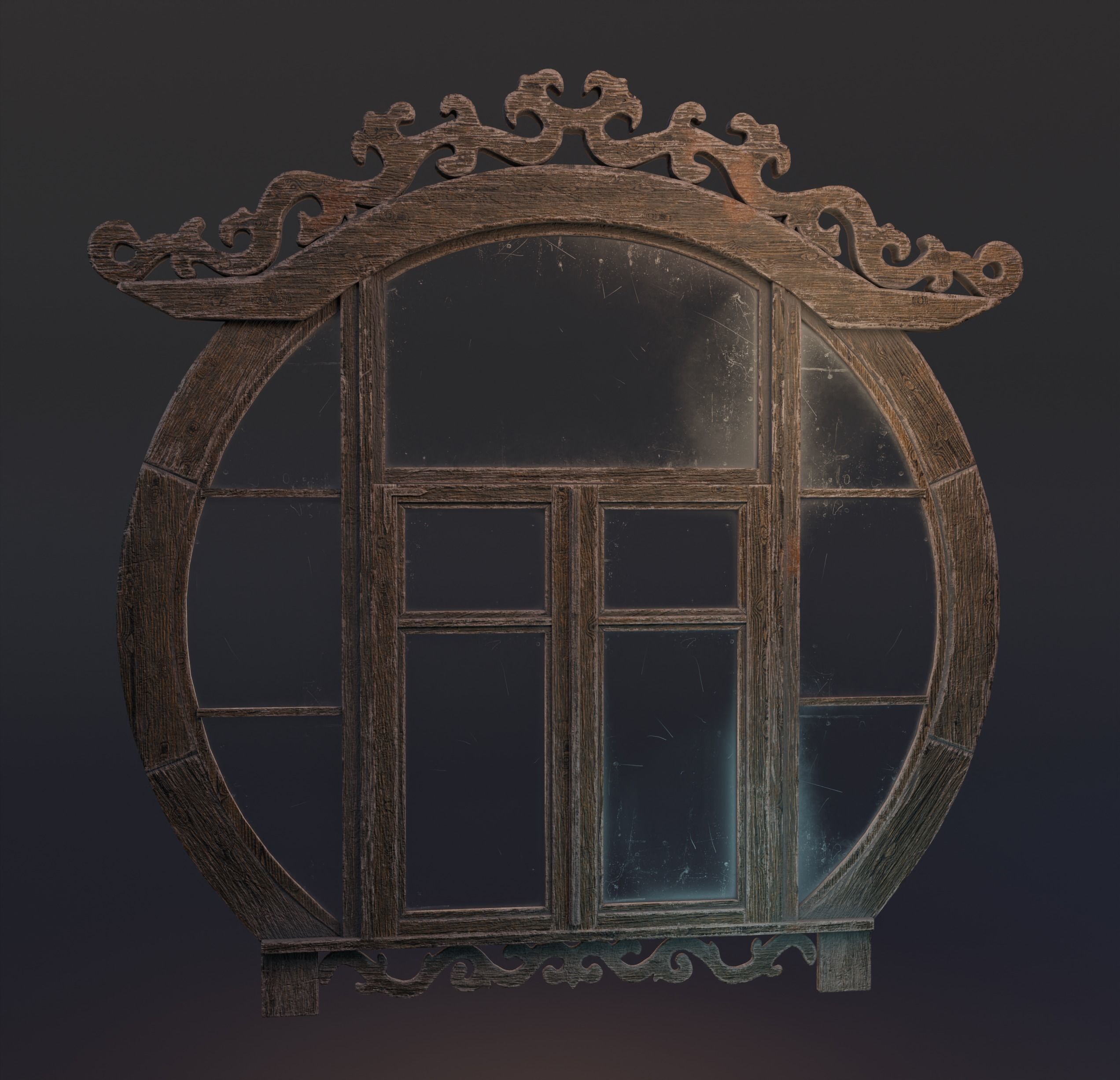 20 old windows pack Low-poly 3D model_5