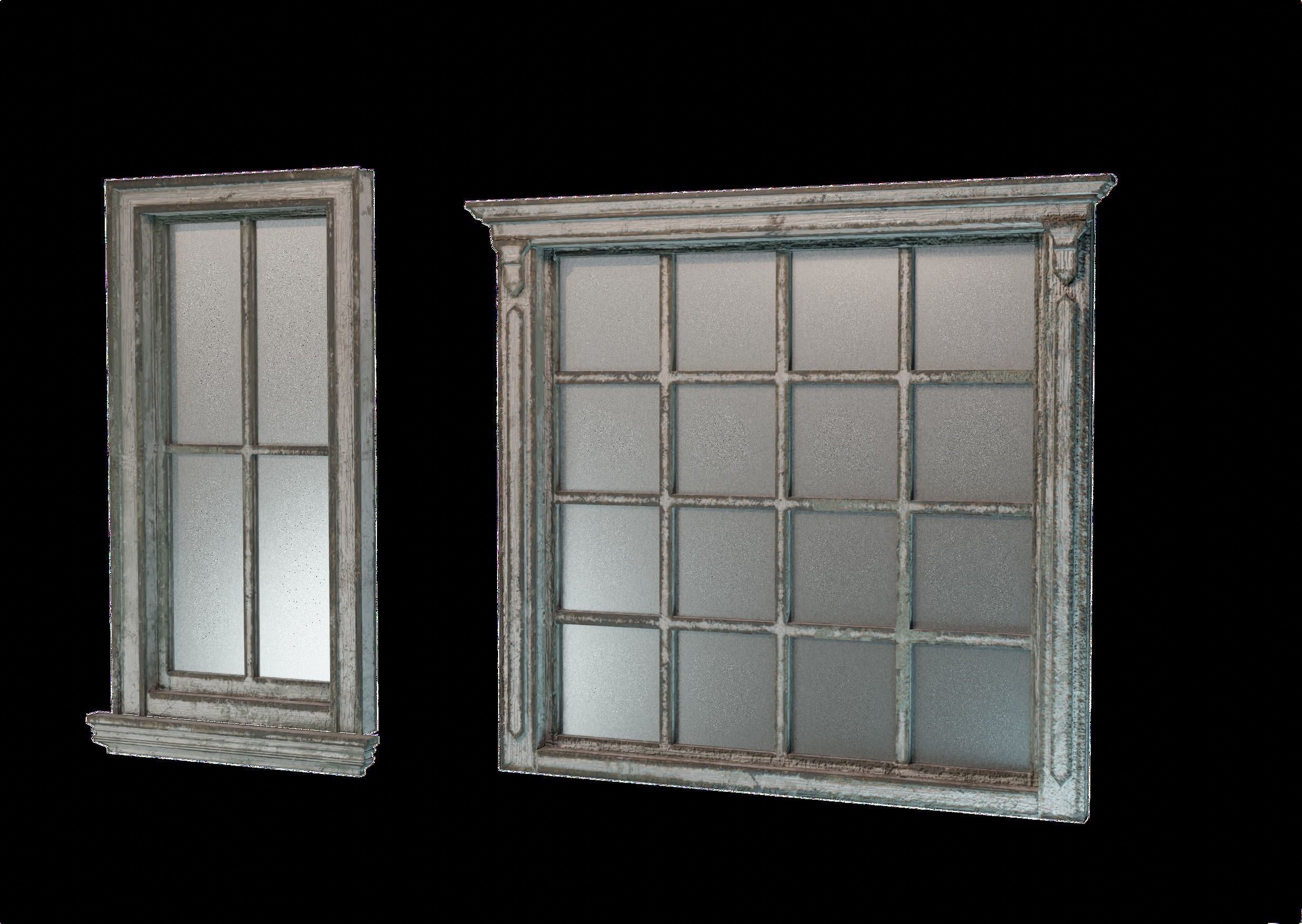 20 old windows pack Low-poly 3D model_60