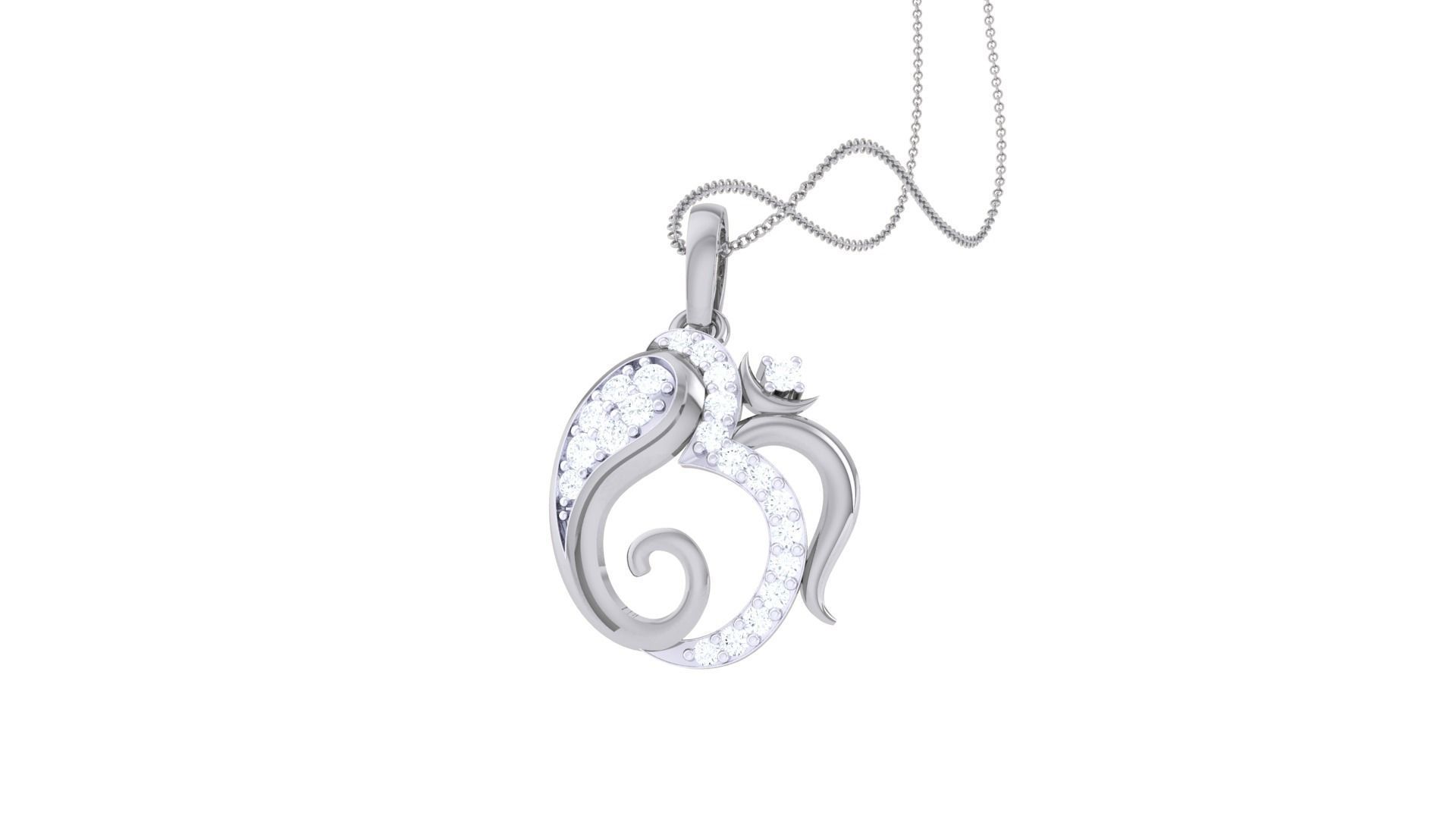 Spiritual Ganesha Pendant 3D print model_4