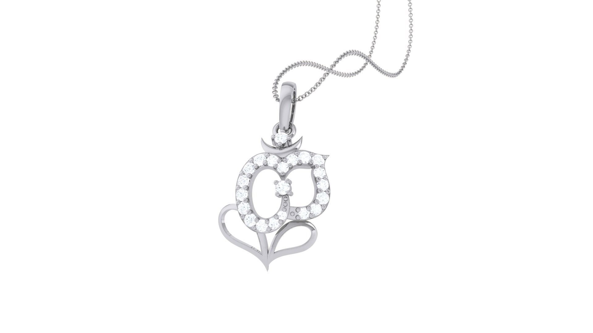 Spiritual Ganesha Pendant 3D print model_2