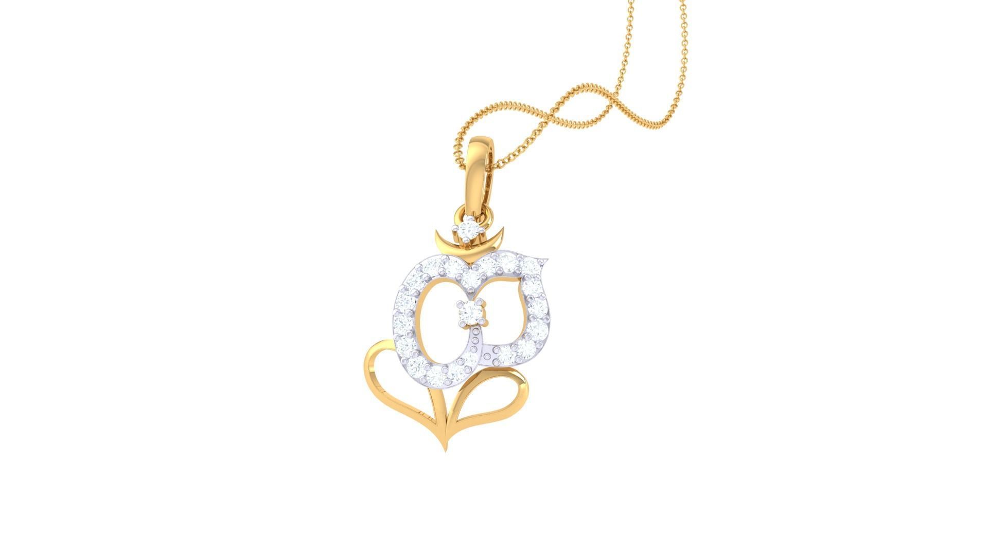 Spiritual Ganesha Pendant 3D print model_4