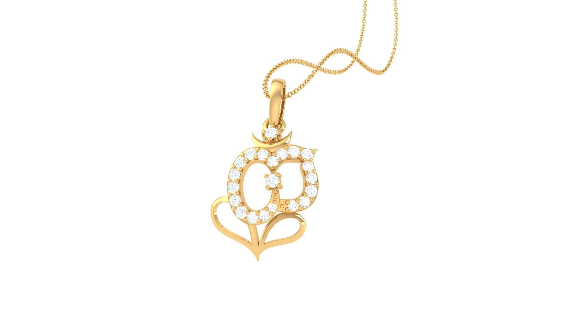 Spiritual Ganesha Pendant 3D print model_1