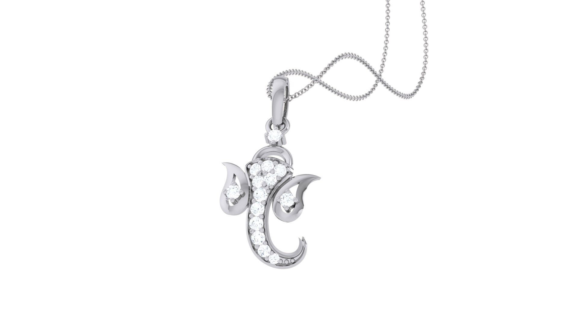 Spiritual Ganesha Pendant 3D print model_2