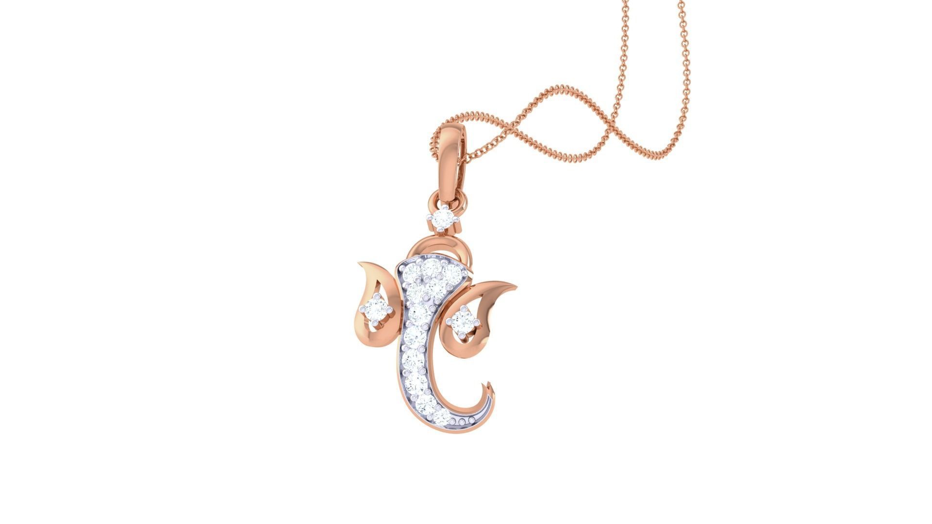 Spiritual Ganesha Pendant 3D print model_5