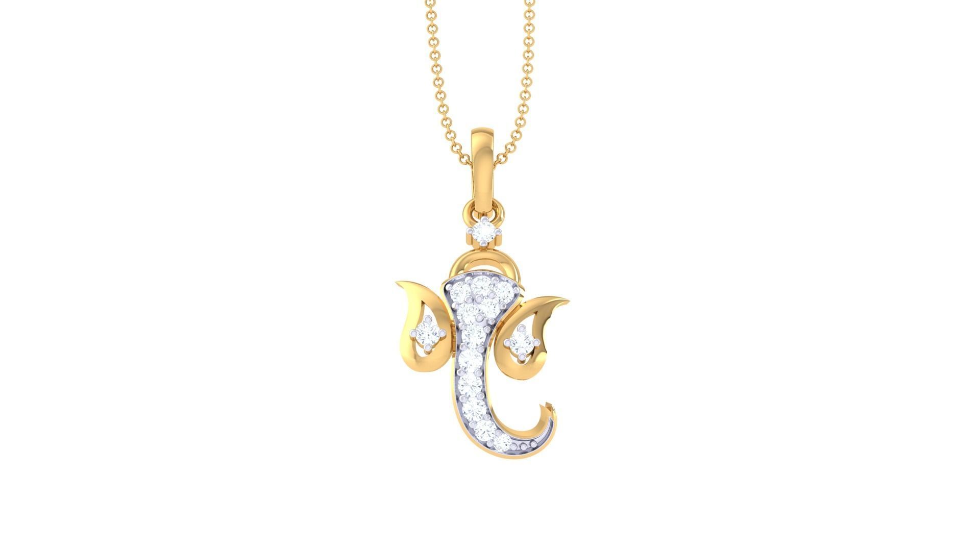 Spiritual Ganesha Pendant 3D print model_7