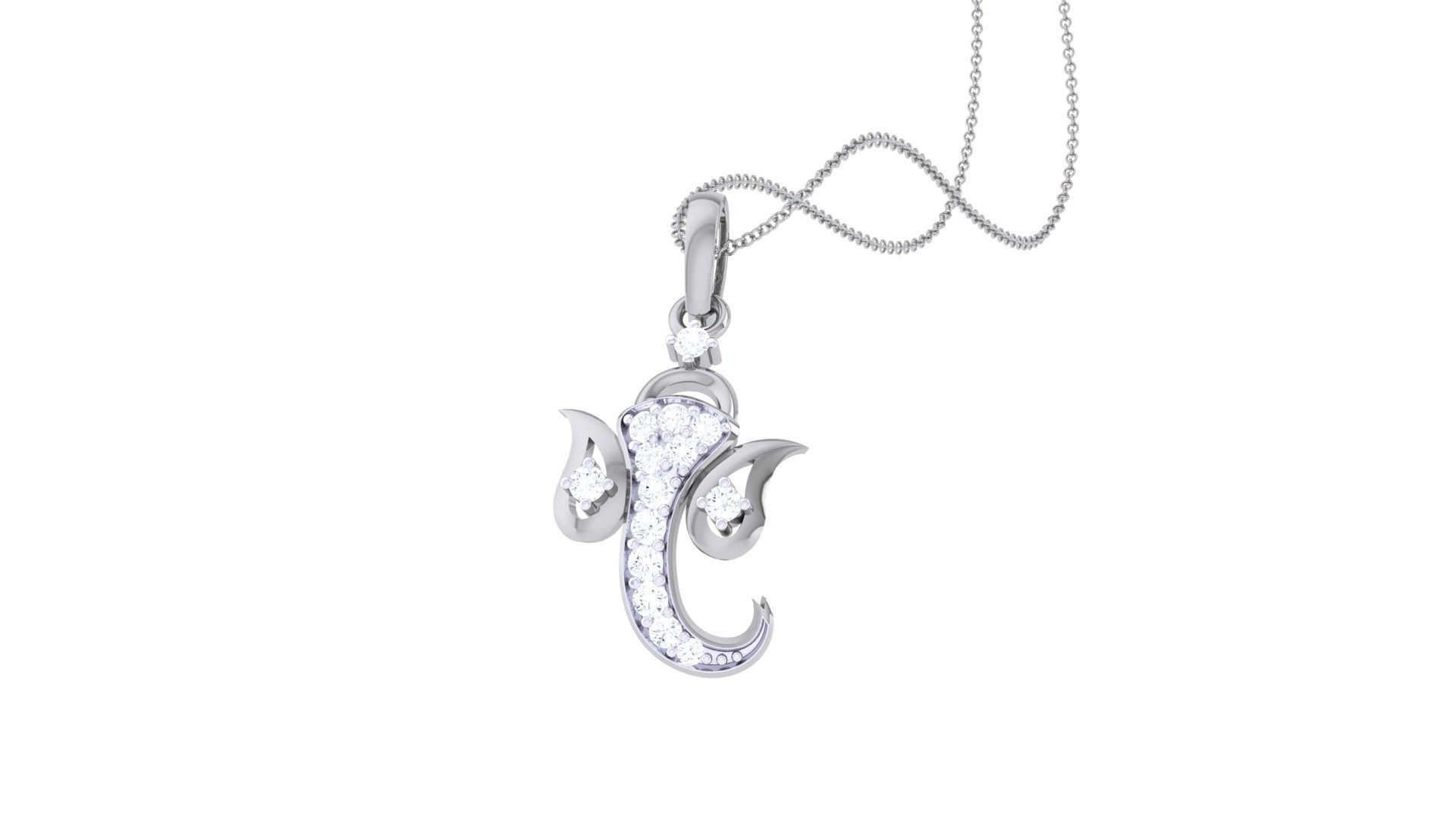 Spiritual Ganesha Pendant 3D print model_4