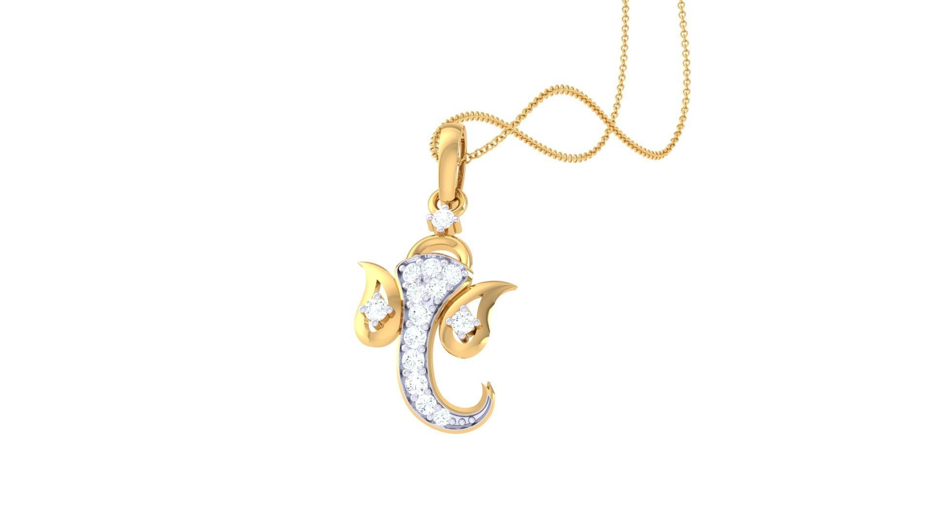 Spiritual Ganesha Pendant 3D print model_6