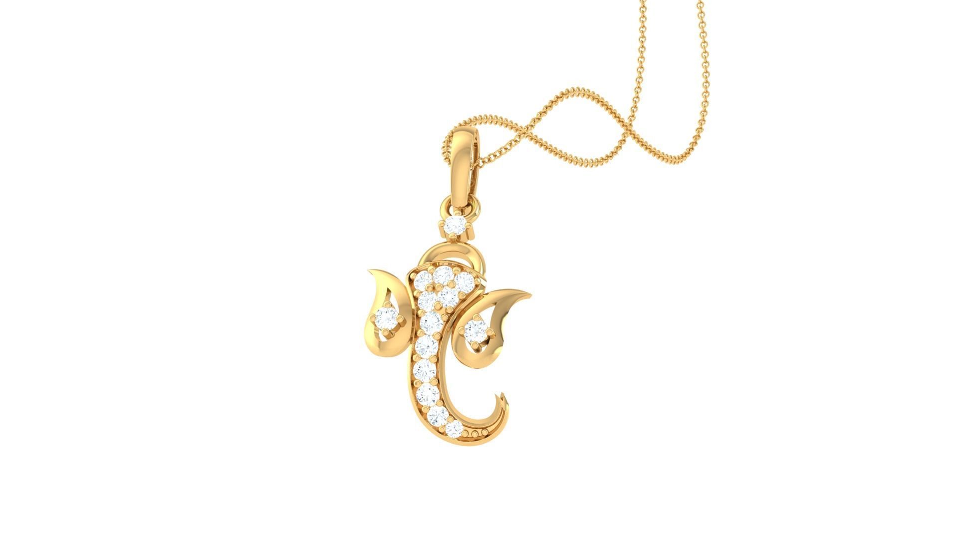 Spiritual Ganesha Pendant 3D print model_1