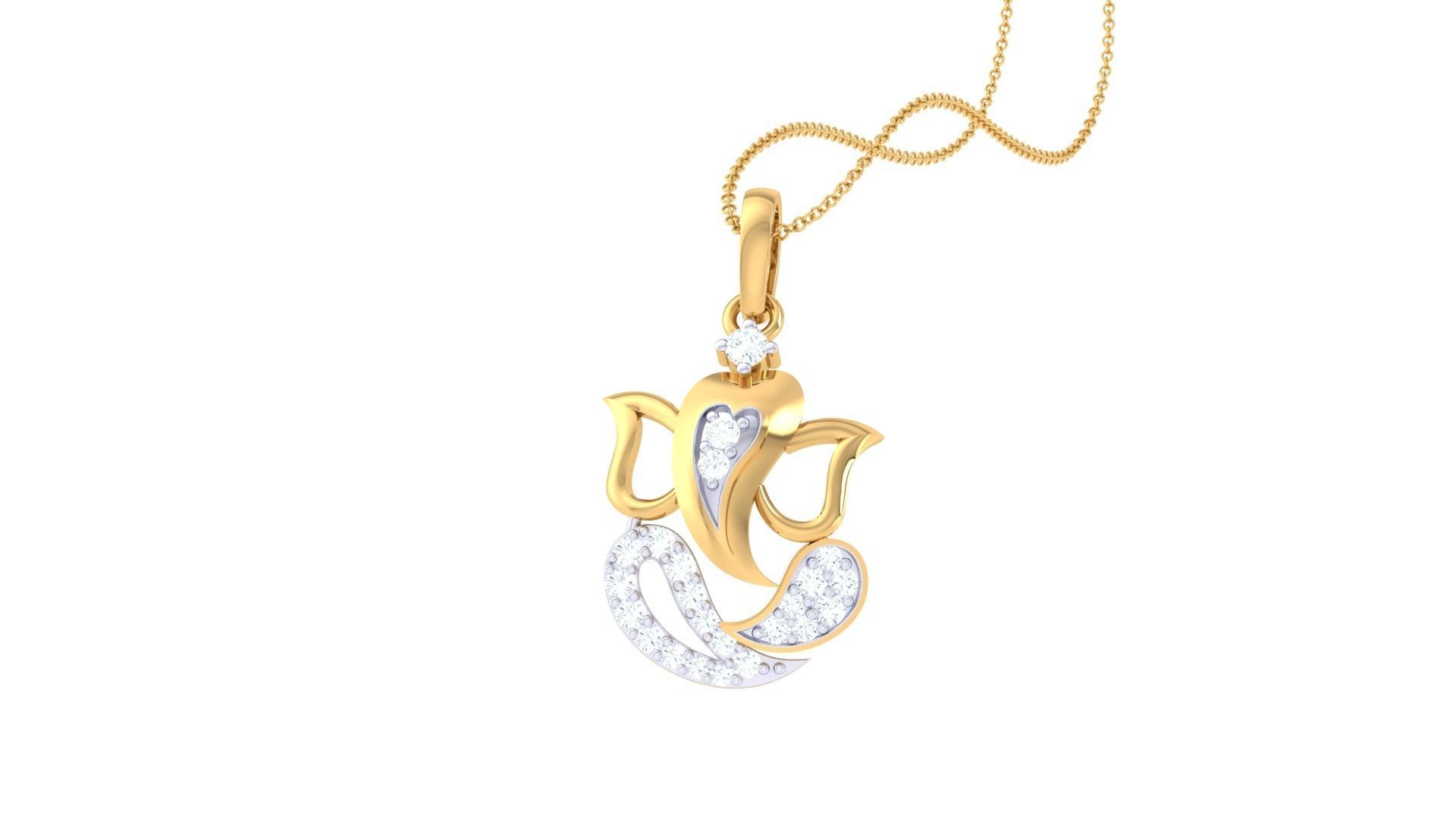 Spiritual Ganesha Pendant 3D print model_6