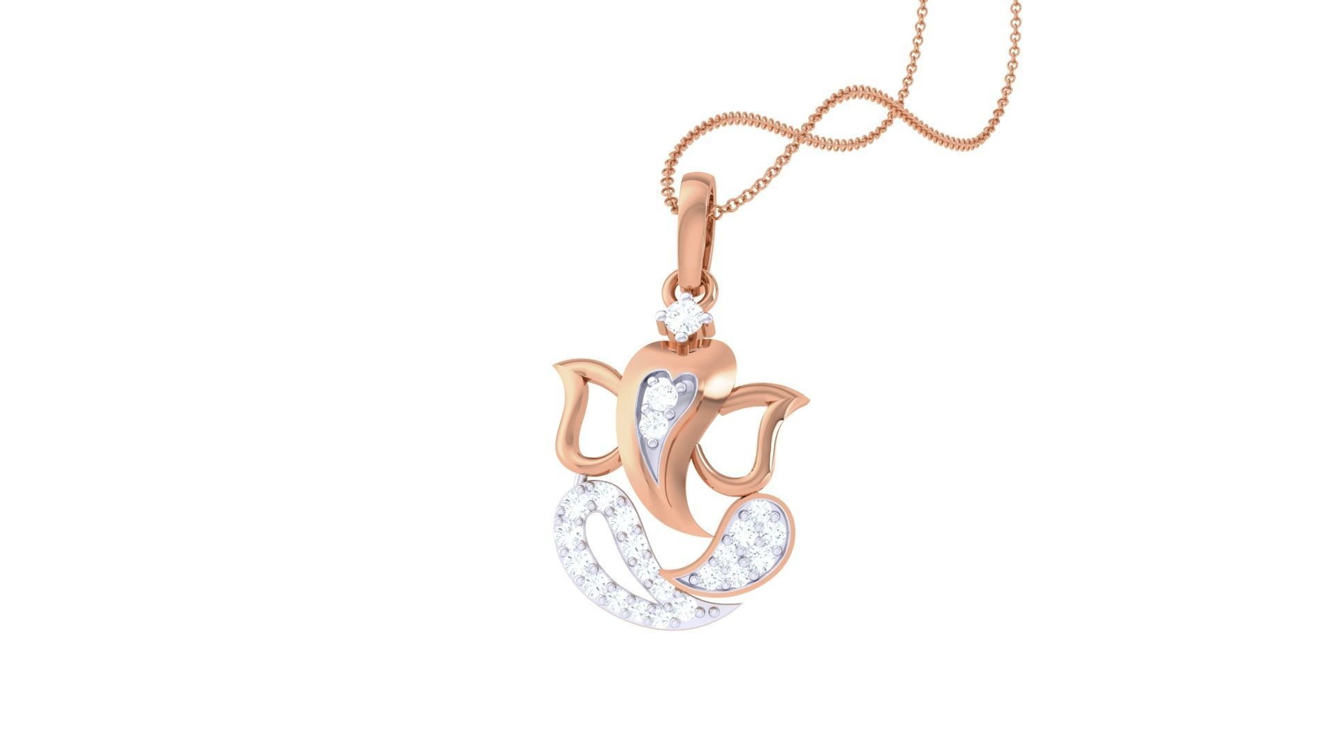 Spiritual Ganesha Pendant 3D print model_5