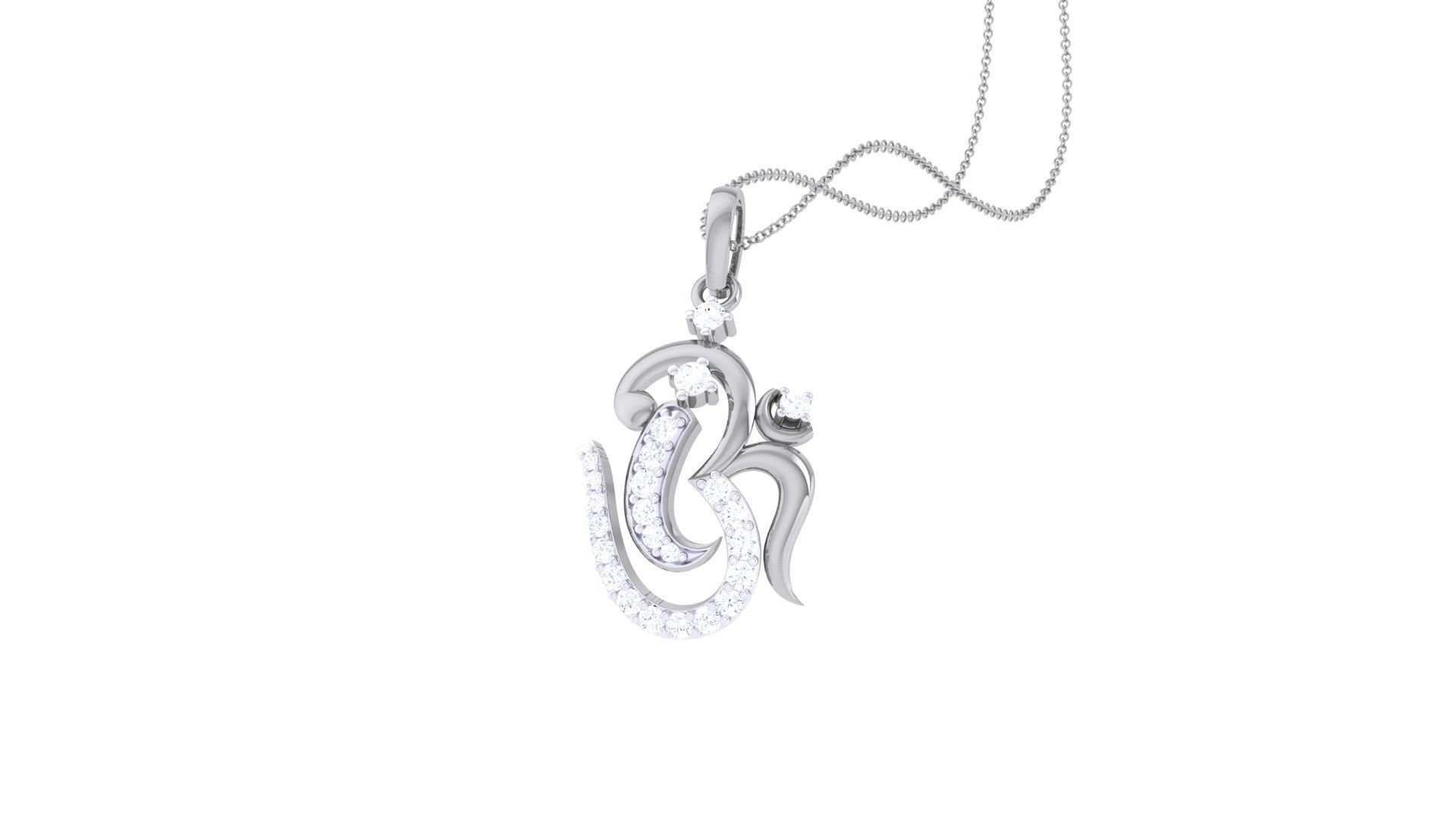 Spiritual Om Pendant 3D print model_4