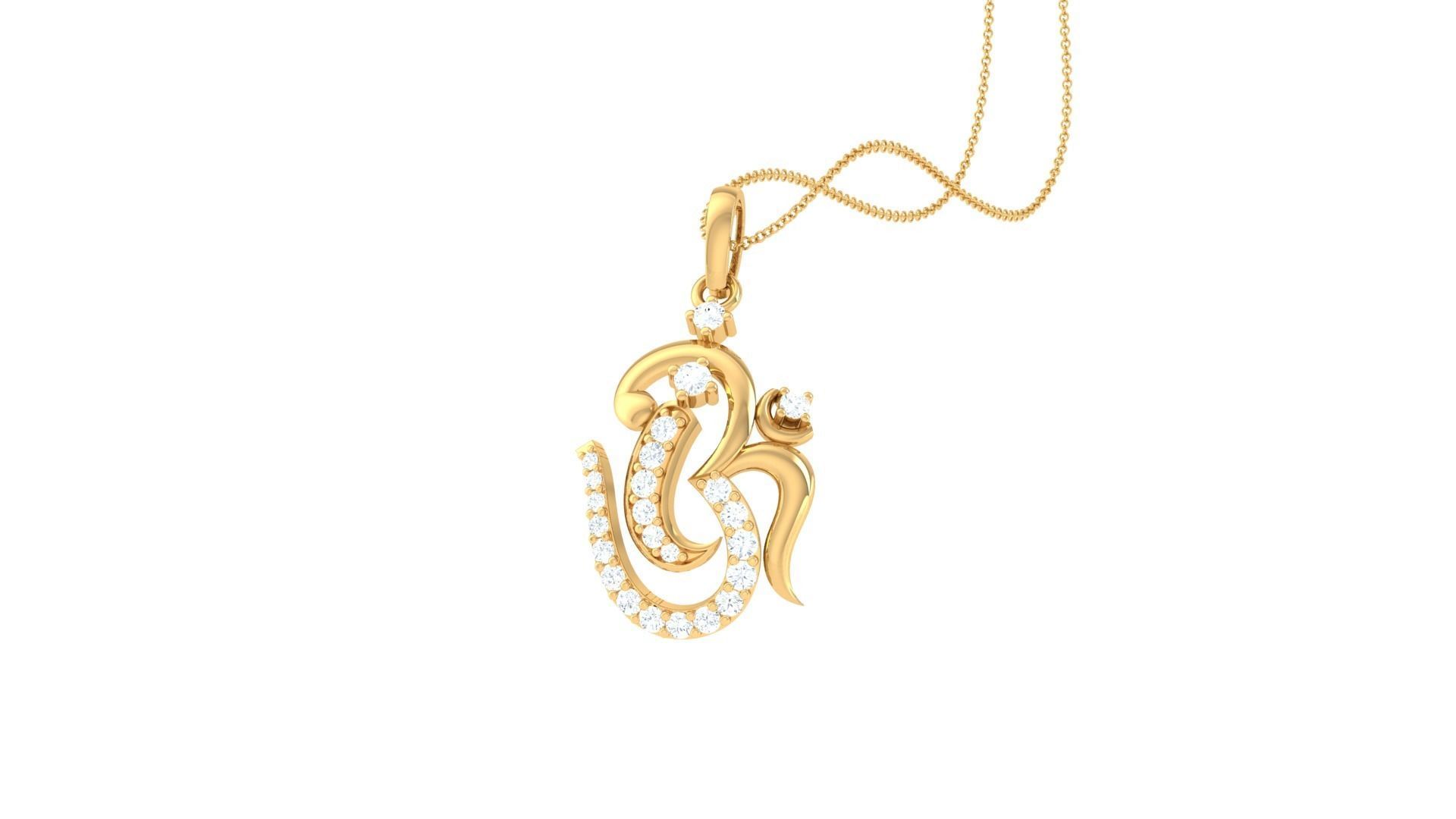 Spiritual Om Pendant 3D print model_2