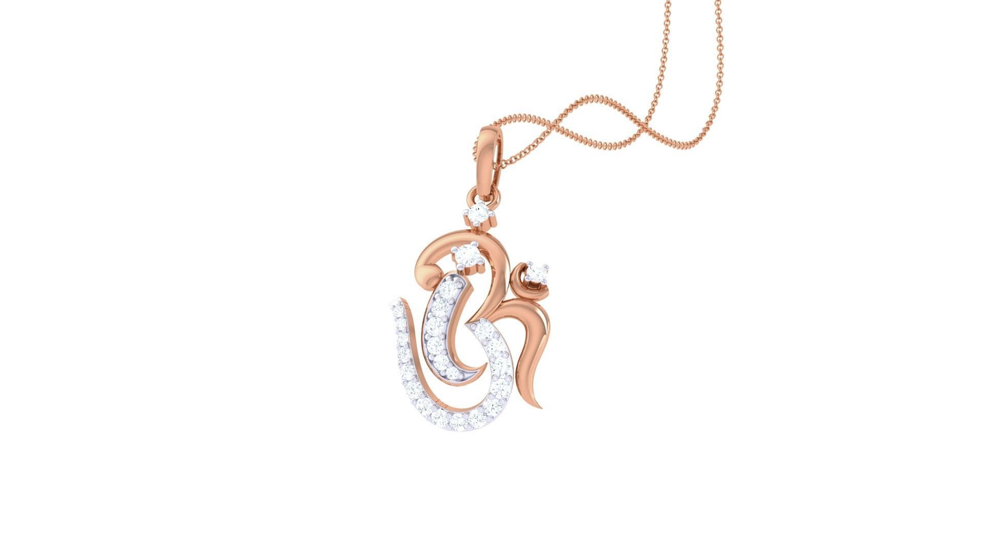 Spiritual Om Pendant 3D print model_5