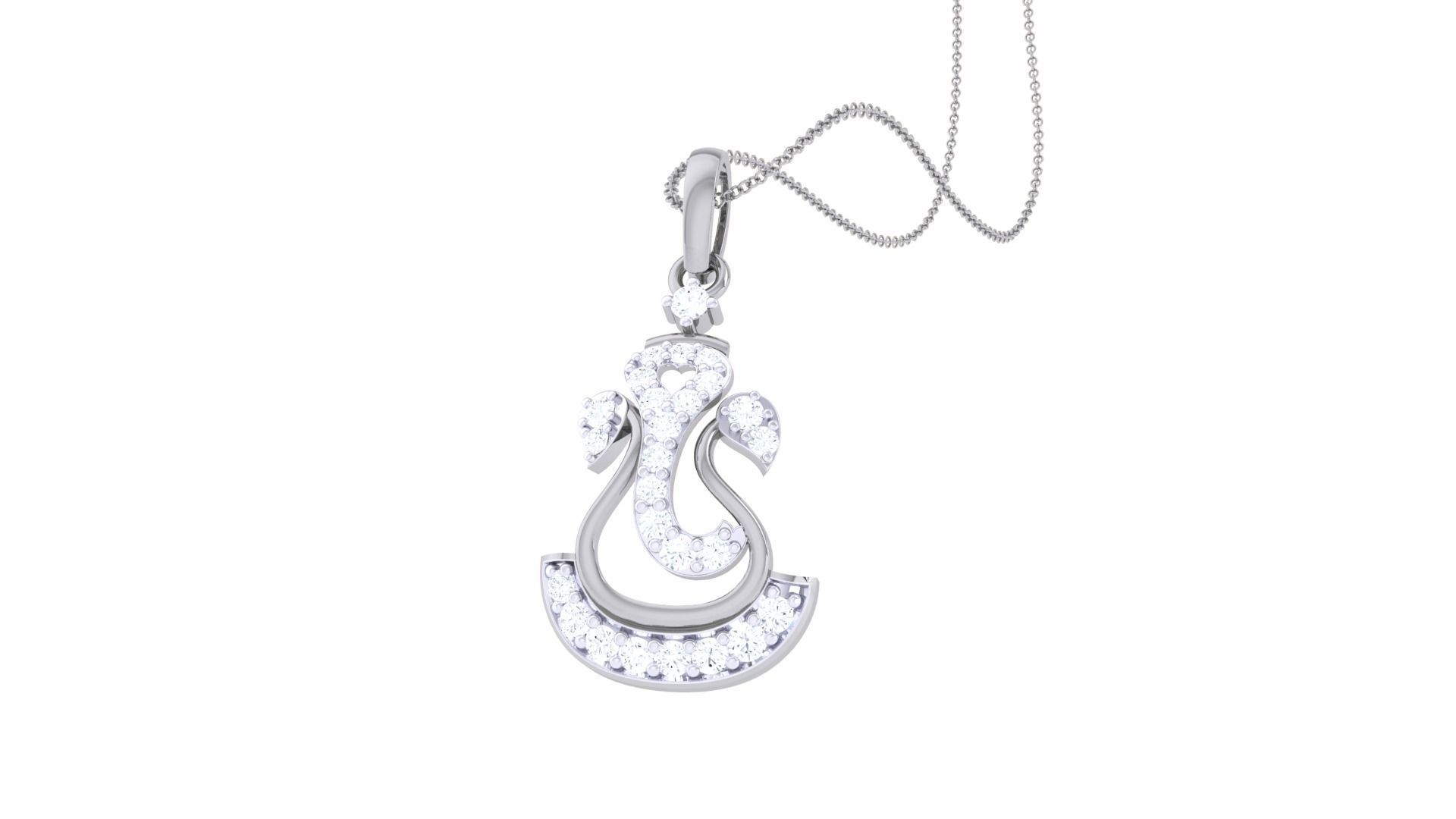 Spiritual Ganesha Pendant 3D print model_6
