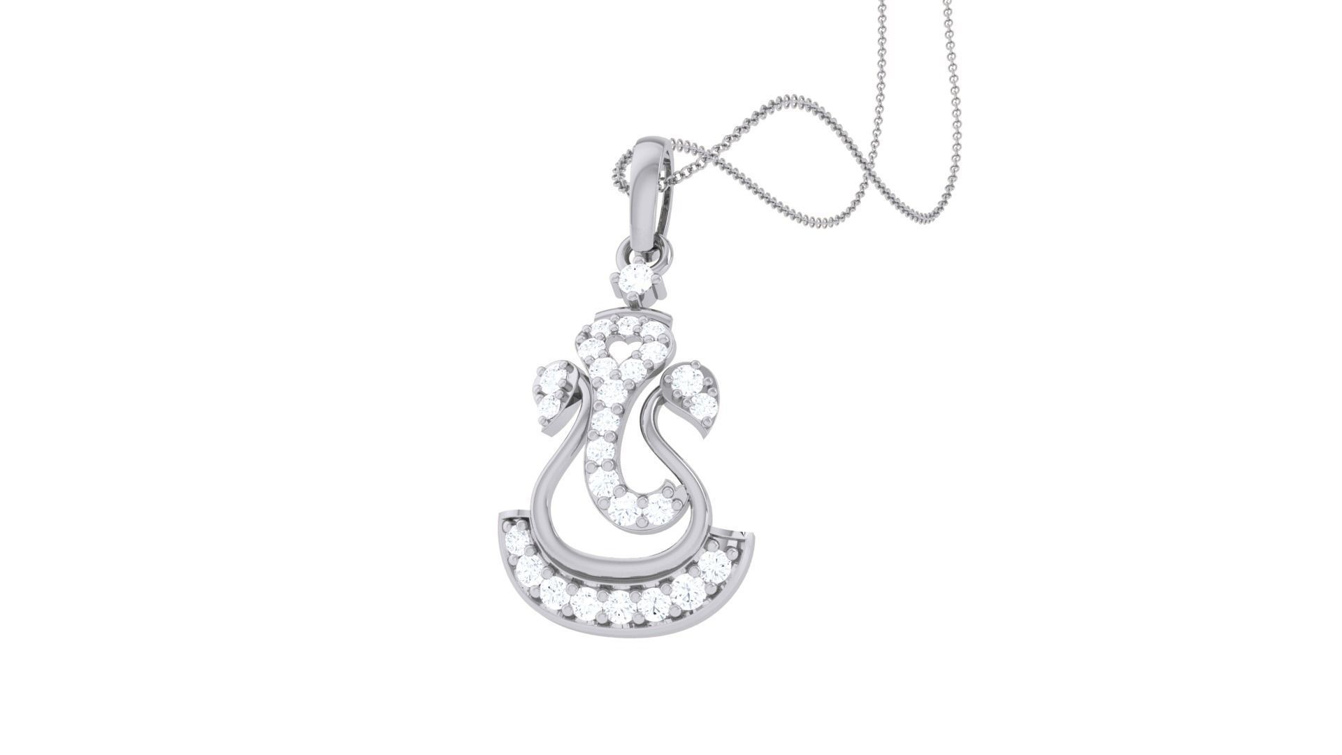 Spiritual Ganesha Pendant 3D print model_1